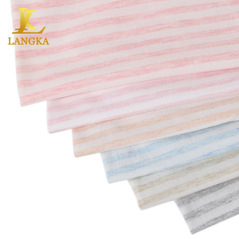 (COLORED COTTON / YARN DYED)(SINGLE JERSEY) 130g Wide Stripes 2023 Hot Sale